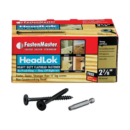 Fastenmaster Wood Screw, 2-7/8 in, 50 PK FMHLGM278-50